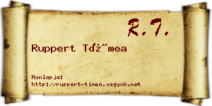 Ruppert Tímea névjegykártya