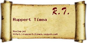 Ruppert Tímea névjegykártya